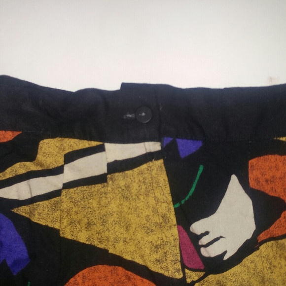 Colorful Abstract Mini Skirt - Picture 2 of 3